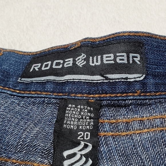 VINTAGE Rocawear Rainbow Graphic Baggy Fit Wide Leg High Rise Skater Jeans - Picture 14 of 16